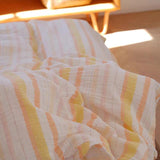 Taooba Summer Orange Juice Striped Bedding Set