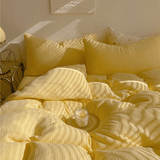 Taooba Texture Pastel Yellow Bedding Set