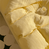 Taooba Texture Pastel Yellow Bedding Set