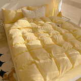 Taooba Texture Pastel Yellow Bedding Set