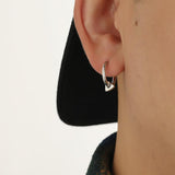 Taooba Triangle Drop Hoop Earrings