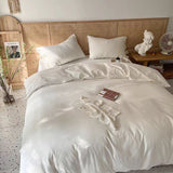 Taooba Minimalist White Textured Bedding Set