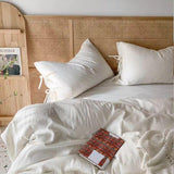 Taooba Minimalist White Textured Bedding Set