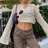 Taooba Yvonne Crop Knit Sweater