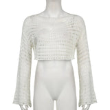 Taooba Yvonne Crop Knit Sweater