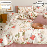 Taooba Christmas Gift 3pcs Floral Duvet Cover Set Pillowcases No Filling no flat sheet Twin Single Queen Size Girls Bedding Linen