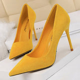 Shoes 2024 New Women Pumps Suede High Heels Shoes Fashion Office Shoes Stiletto Party Shoes Female Comfort Women Heels