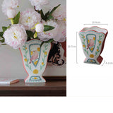 Taooba Ceramic Vase Nightingale and Rose Art Homestay Ornaments Pastoral Flowers Birds Home Decoration Living Room Desktop Office Vase