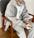 Taooba  No. 4091 GRAY ZIP-UP HOODIE & SWEATPANTS (TOP & BOTTOM)