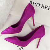 Shoes 2024 New Women Pumps Suede High Heels Shoes Fashion Office Shoes Stiletto Party Shoes Female Comfort Women Heels