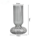 Taooba Nordic Minimalist Creative Glass Vase Transparent Waterproof Flower Container Living Room Ornaments Home Decor