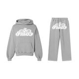 Taooba  American retro hoodie, sweatshirt, trousers suit, personalized trendy men's and women's letter printed high street two-piece set