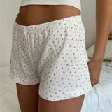 Taooba Christmas Gift outfit -Women Lounge Shorts Floral Print Y2k Low Rise Sexy Micro Shorts Pajama Bottoms Cute Sleep Shorts