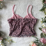 Taooba party outfit  Leopard Print Suspender Emo Girl Sexy Commut Y2K Crop Top American Retro Streetwear Harajuku Aesthetic Hip Hop Chic Women's Tops