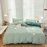 Taooba Small Checkered Bedding Duvet Cover Set