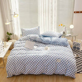 Taooba Small Checkered Bedding Duvet Cover Set