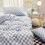 Taooba Small Checkered Bedding Duvet Cover Set