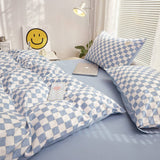 Taooba Small Checkered Bedding Duvet Cover Set