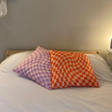 Taooba-3D Checkered Cushion Cover