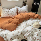 Taooba Vintage Roses Print Fall Bedding Set