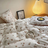 Taooba Vintage Roses Print Fall Bedding Set