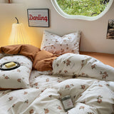 Taooba Vintage Roses Print Fall Bedding Set