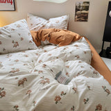 Taooba Vintage Roses Print Fall Bedding Set