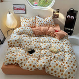 Taooba Autumn Pumpkins Print Fall Bedding Set