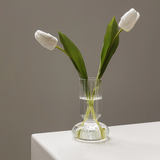 Taooba Nordic Minimalist Creative Glass Vase Transparent Waterproof Flower Container Living Room Ornaments Home Decor