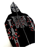 Taooba Zip Hoodie Men Y2K clothes Hoodie Fashion Hoodies Goth rhinestones Butterfly Skeleton Print Long Sleeve Sweatshirt Oversized Top