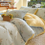 Taooba Christmas Gift 3pcs  soft Duvet Cover Set (1*Duvet Cover + 2*Pillowcase, Without Core) Pastoral style floral Bedding Set, Soft Comfortable