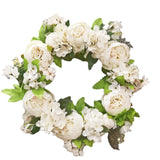 Taooba Artificial Peony Wreath Garland Rattan Home Decor Wedding Wreath Flower Home Door Decoration Wedding Centerpieces for Tables