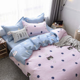 Taooba-3/4pcs Duvet Cover Set Queen Size Geometric Bedding Ser for Kids Boys and Girls Polyester Print Quilt Cover Bed Soft Reversible