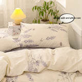 Taooba Christmas Gift 3pcs Floral Duvet Cover Set Pillowcases No Filling no flat sheet Twin Single Queen Size Girls Bedding Linen