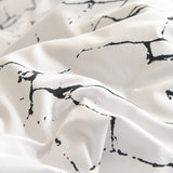 Taooba White Stone with Black Veins Bedding Set