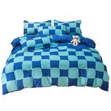 Taooba-Blue Checker Bedding Set