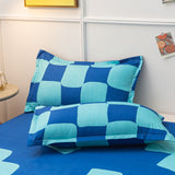 Taooba-Blue Checker Bedding Set