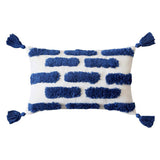 Taooba-Preppy Blue Tufted Cushion Cover