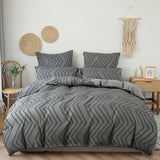 Taooba-Zig Zag Fringe Duvet Cover Set