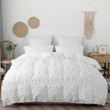 Taooba White Pom Pom Bedding Set