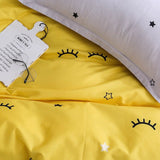 Taooba-Yellow Sleepy Eyes Bedding Set