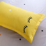 Taooba-Yellow Sleepy Eyes Bedding Set