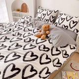 Taooba Brush Painted Heart Bedding Set