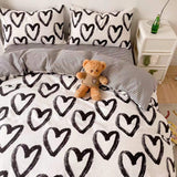 Taooba Brush Painted Heart Bedding Set