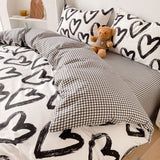 Taooba Brush Painted Heart Bedding Set