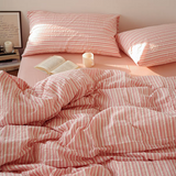 Taooba Bubble Pink Stripes Bedding Set