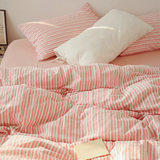 Taooba Bubble Pink Stripes Bedding Set