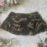 Taooba party outfit  Camouflage Skirt Bow Decoration Harajuku Emo Girl Casual Y2K Bottoms Sexy Urban Beauty Retro Aesthetic Grunge Punk Women's Skirt