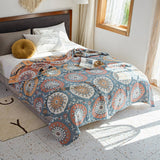 Taooba-Bedspreads Quilted Summer Bohemian Style Cotton Gauze Throw Blankets On The Bedding Comforter Quilt For Sofa Cover 200*230cm