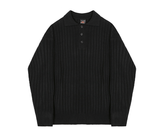 Taooba-6237 VERTICAL KNITTED BUTTON-UP SHIRT SWEATER